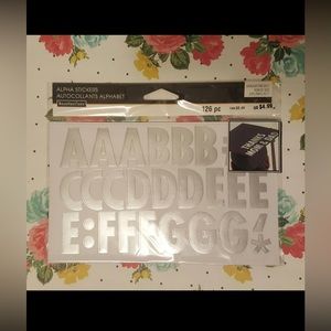 Recollections Graduation Silver Alphabet Sticker Set 126 pcs